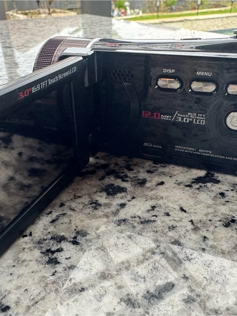 DV by Dolce Vita Black and Silver HD Camcorder untested needs battery